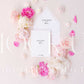 Invitation suite mock up, floral stationery mock up with peonies and roses {Berries 10}