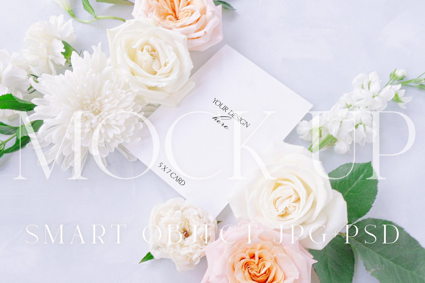 Invitation suite mock up, floral stationery photography neutral {Warmth 11}