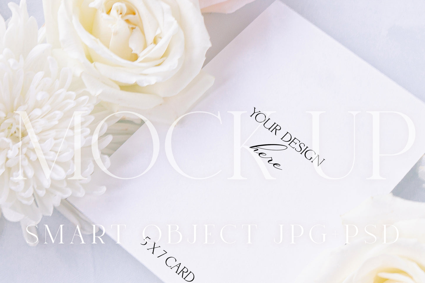 Invitation suite mock up, floral stationery photography neutral {Warmth 11}